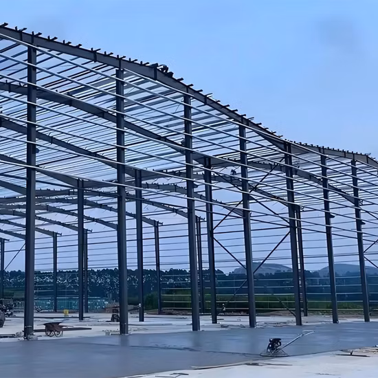 Produzione di materiali da costruzione carpenteria metallica per strutture prefabbricate in acciaio, magazzino officina